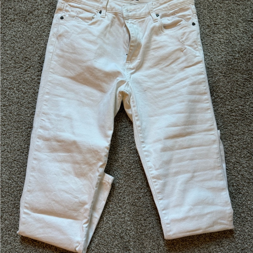 KUT White Ankle Denim